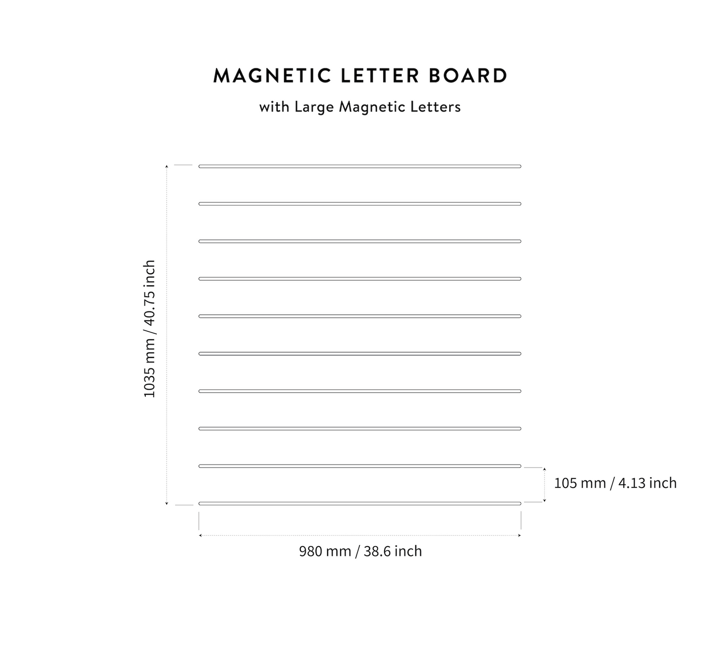 Magnetic Letter Board with Large Letters