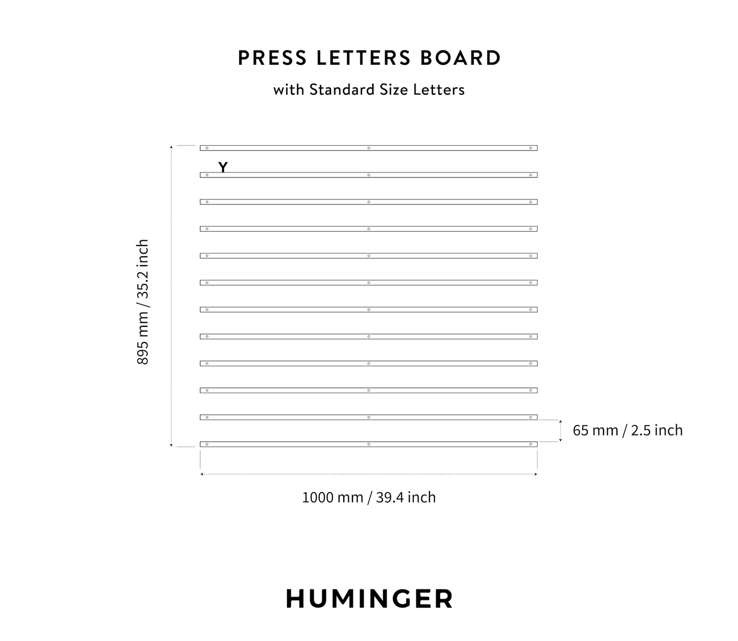 Press Letters Menu Board