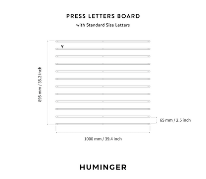 Press Letters Menu Board