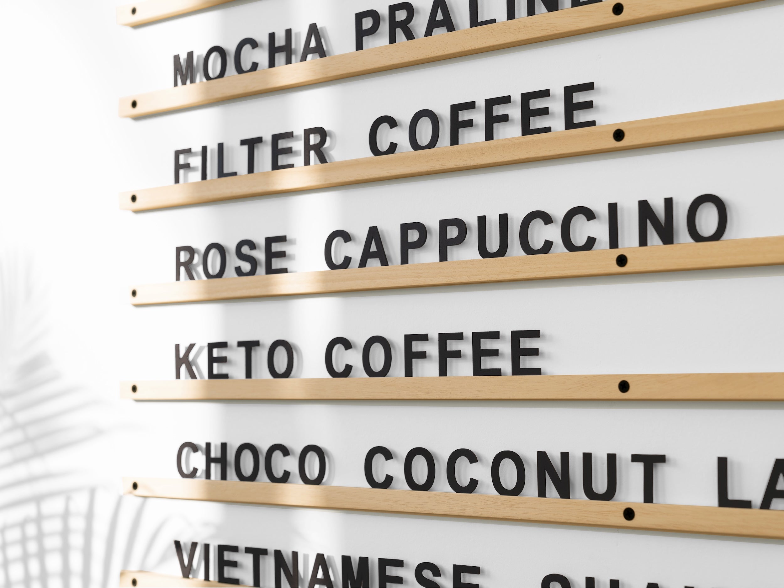 Press Letters Menu Board