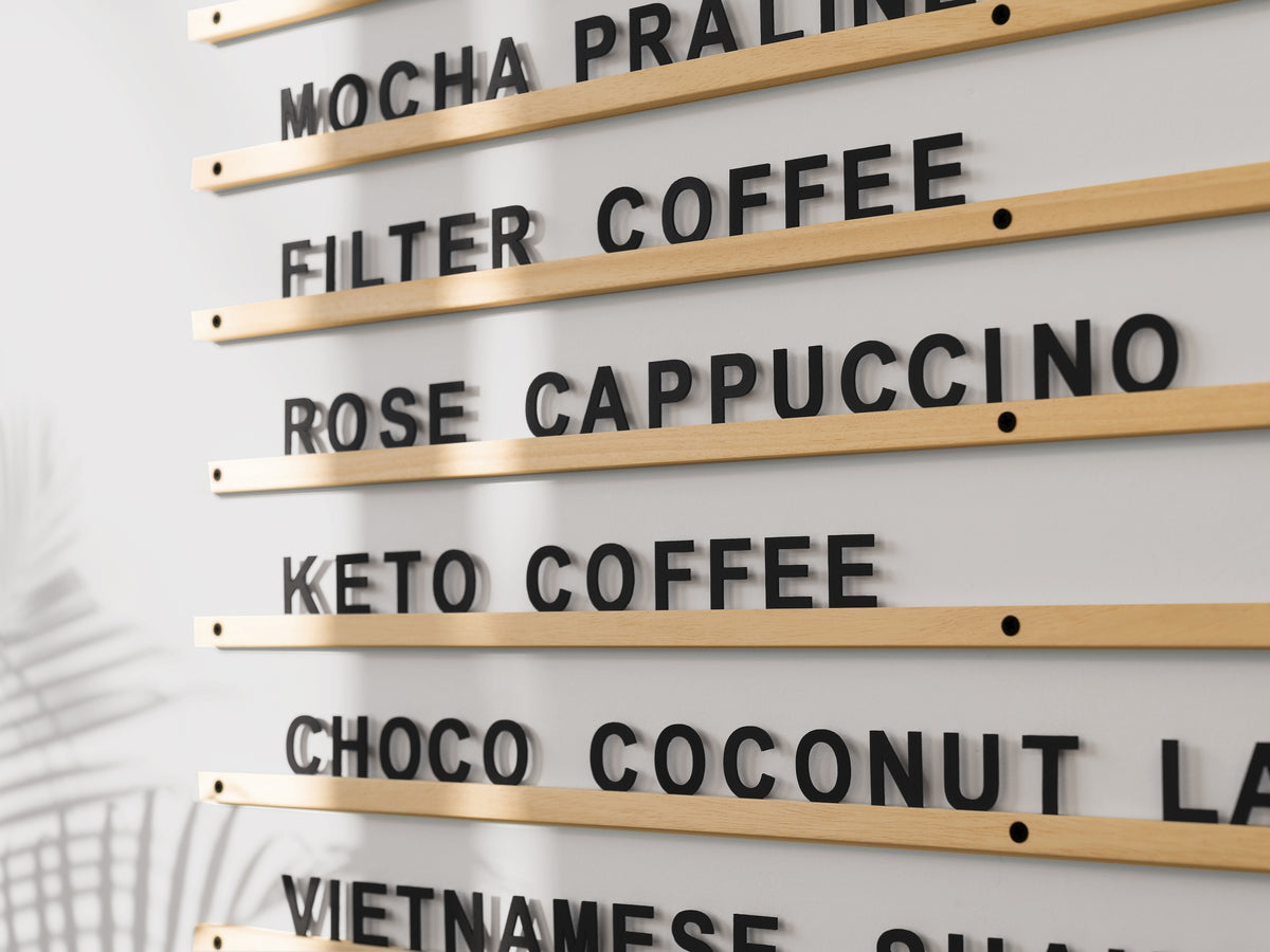 Press Letters Menu Board