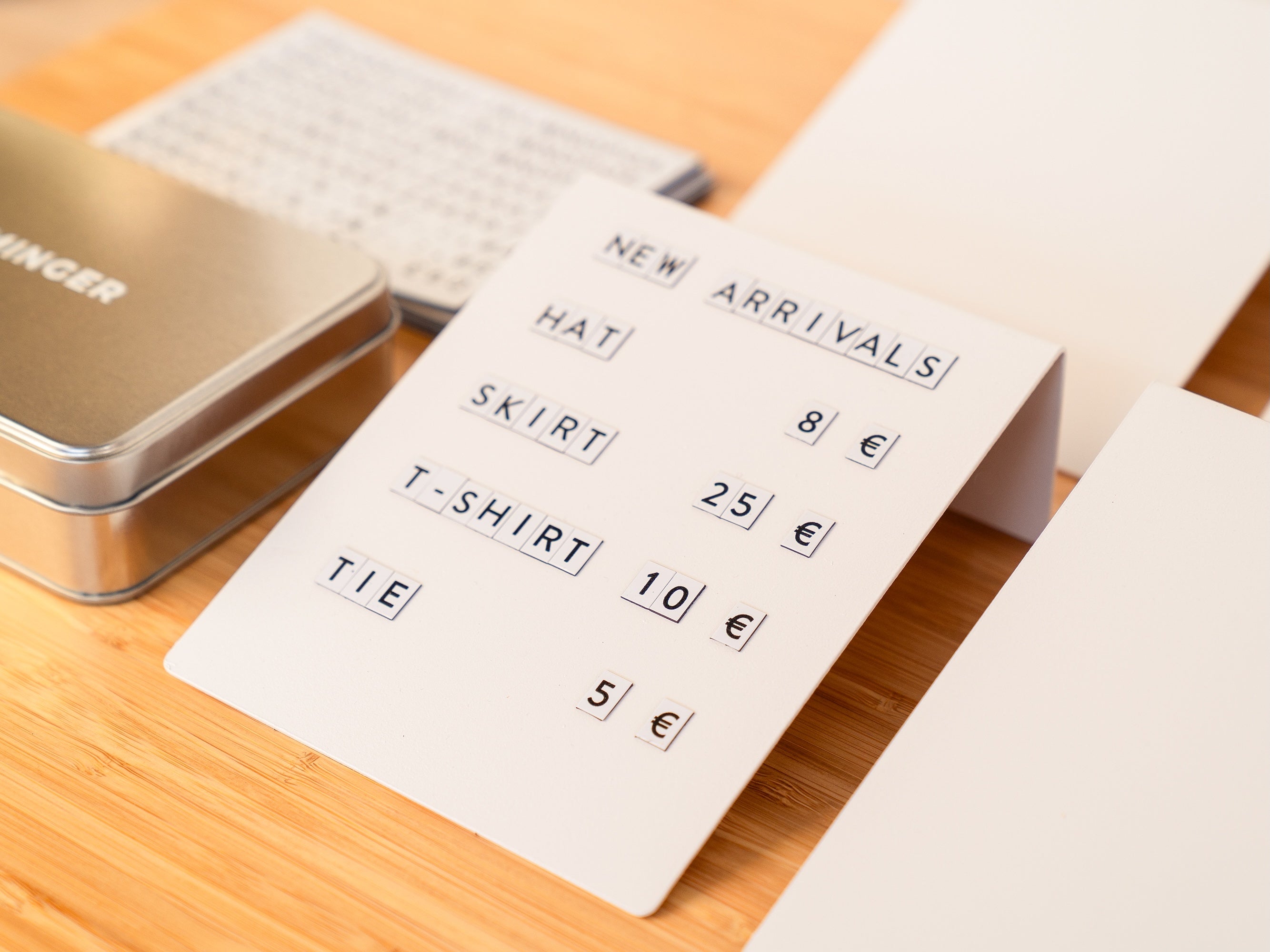 Large Tabletop Signs with Small Magnetic Letters – huminger