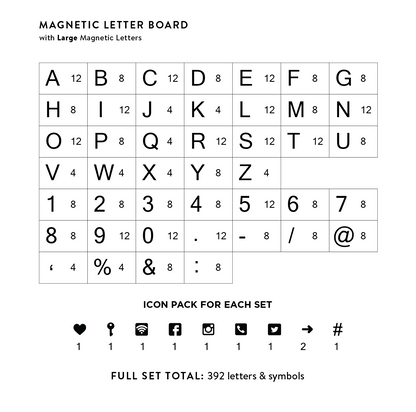 Magnetic Letter Board with Large Letters