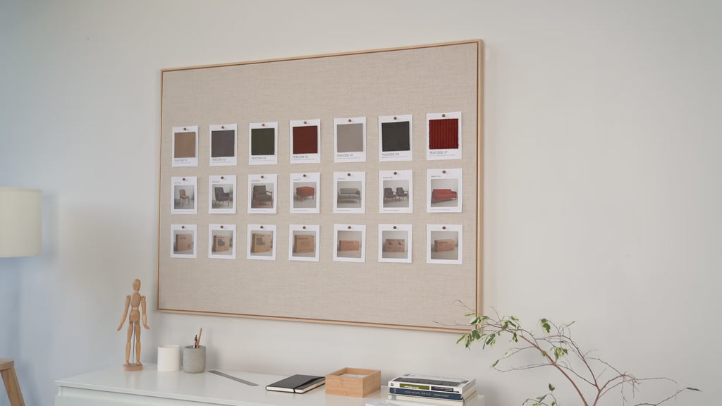 Linen Bulletin Board with Floating Frame