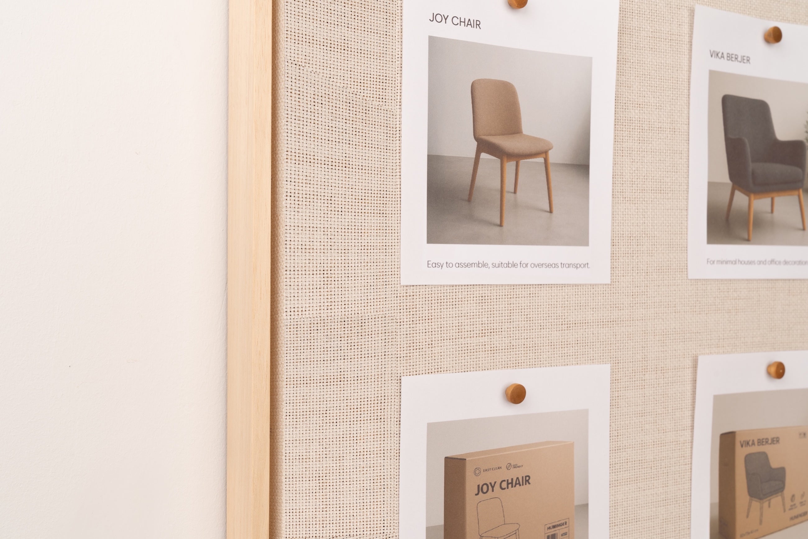 Linen Bulletin Board with Floating Frame