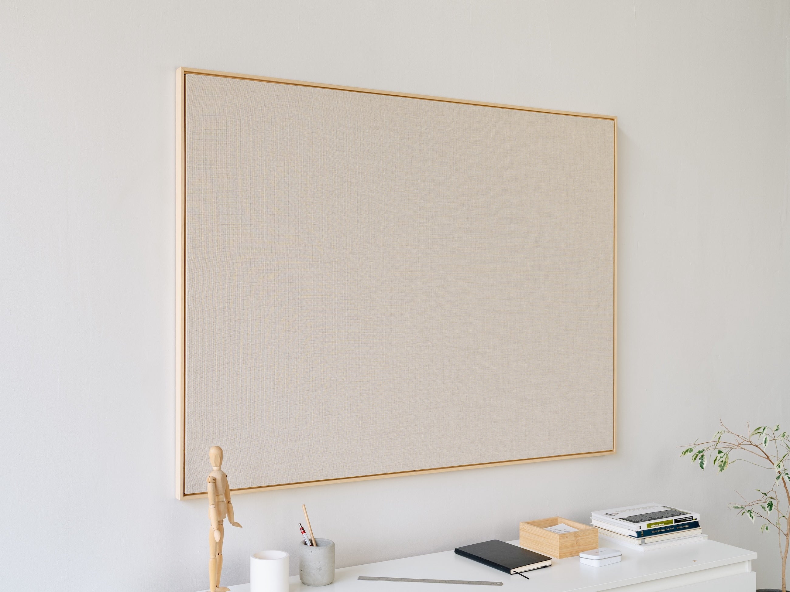 Linen Bulletin Board with Floating Frame